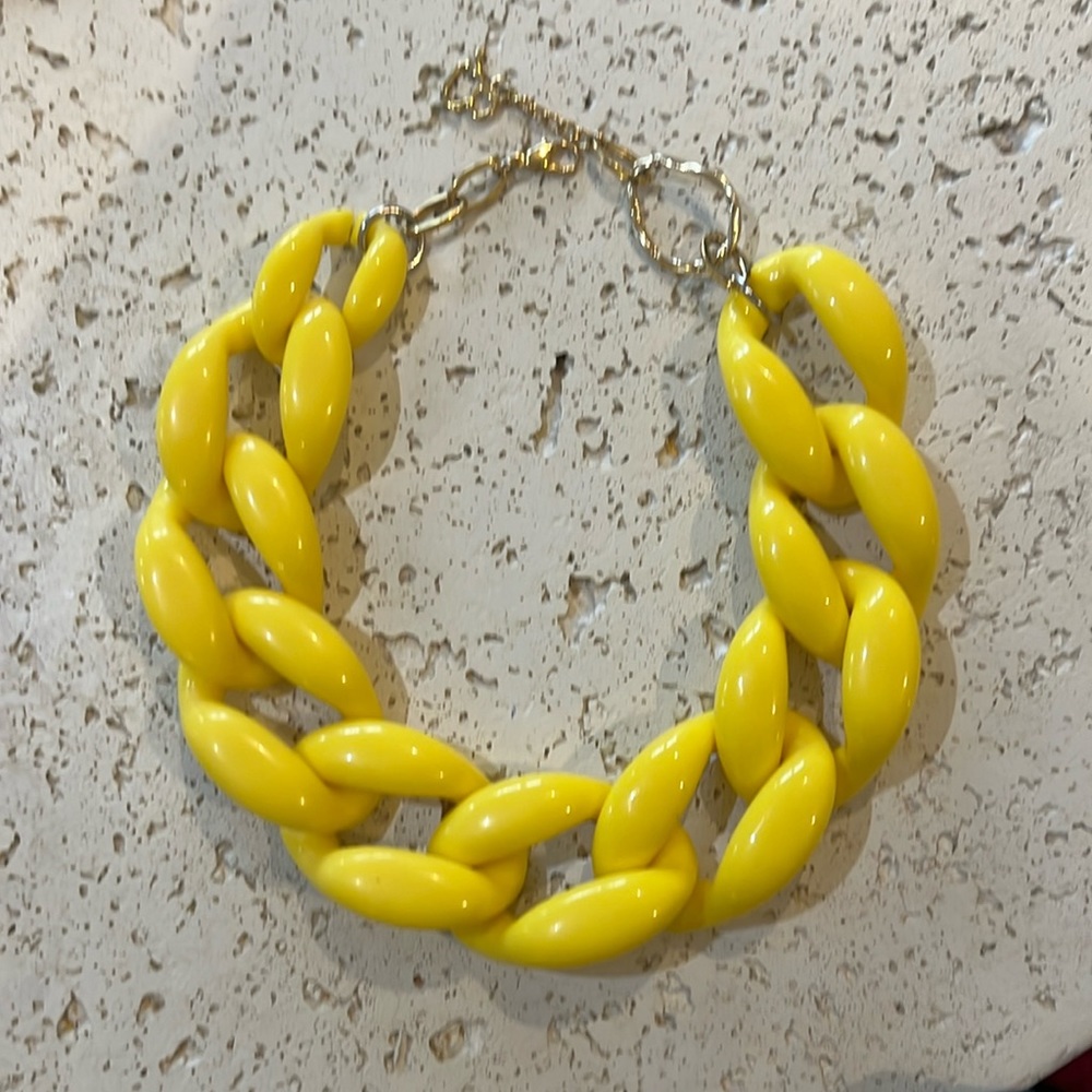 Diana Broussard yellow Nathan resin necklace